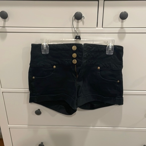 High waisted black shorts, medium - Picture 1 of 3